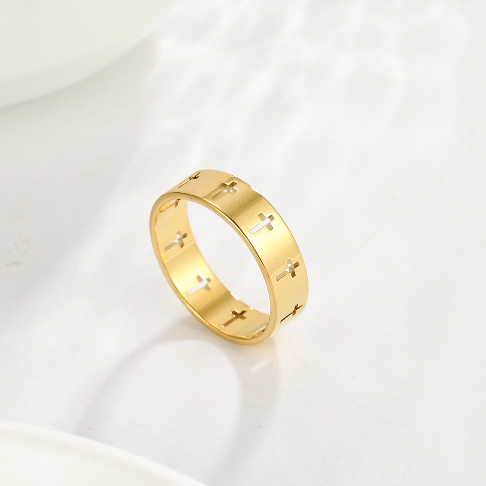 Cut Out Cross Ring