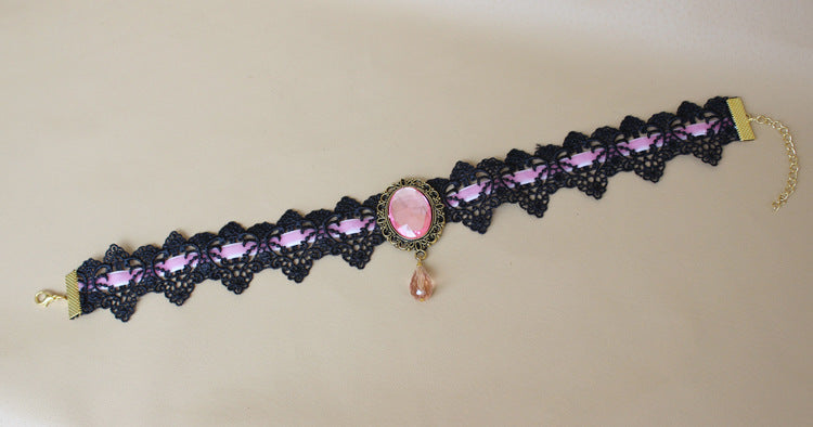Lace Crystal Necklace Pendant