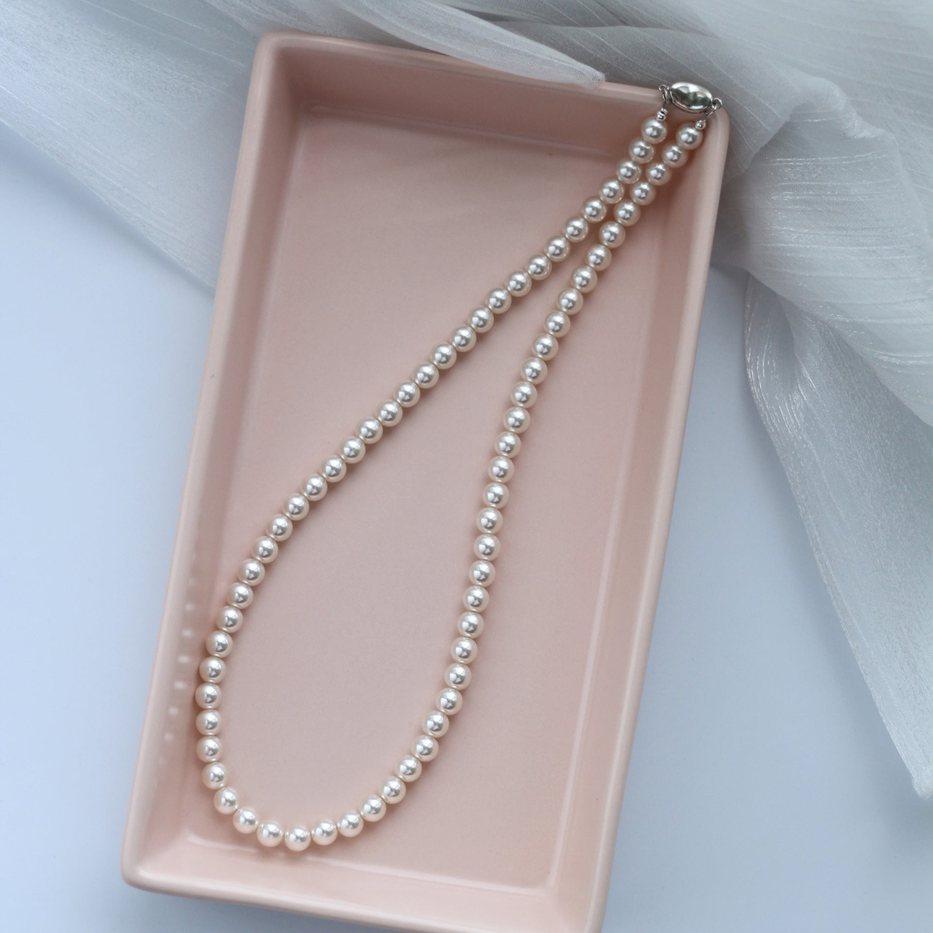 Natural Freshwater Baroque Shaped Pearl Necklace